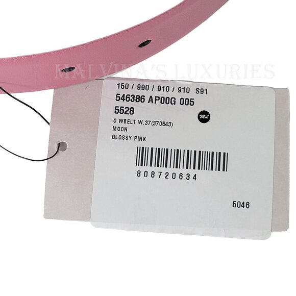 GUCCI BELT ‎546386 BLONDIE GG LOGO GOLDTONE BUCKLE PINK LEATHER sz 90/ 36 main image 11